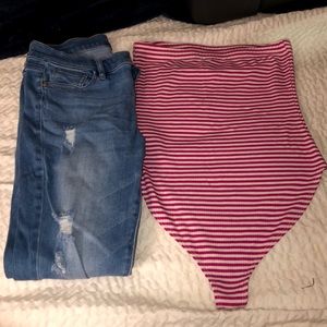 bodysuit & jeans